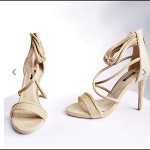 VICES strappy high heel stilettos beige